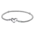 Pandora Armband Propracovaný støíbrný náramek Moments srdce 592453C00 - Länge: 17 cm