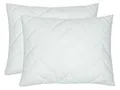 ZOLLNER 2er Set antiallergisches Kopfkissen mit Zick-Zack-Steppung in 35x45 cm - Polyesterfüllung - atmungsaktiver Bezug aus Mischgewebe - waschbar bis 95°C - Hotelqualität