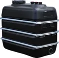 Graf Regentonne Raumspartank 2500 Liter schwarz aus lebensmittelechten PE
