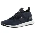 BOSS Titanium_Runn Slip-On Sneaker mit elastischem Einstieg, Freizeitschuh, Halbschuh, Schlupfschuh blau 48 EU