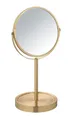 WENKO Kosmetik-Standspiegel Alata Gold doppelseitig 3-fach Vergrößerung elegant