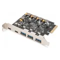 Digitus PCIe Karte 2x USB-C + 3x USB A (DS-30222)