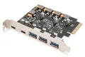 Digitus PCIe Karte 2x USB-C + 3x USB A DS-30222