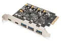 DIGITUS PCIe Karte 10Gbps 2x USB-C/3x USB-A