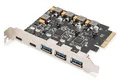 DS-30222 DIGITUS PCIe Karte 2x USB-C + 3x USB A ~D~