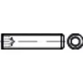 Gewindestift mit ISK und Kegelkuppe ISO 4026 Edelstahl A1/A2 blank M6x1x25mm
