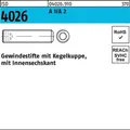 200er PACK(Stk) Gewindestift M 6 x 25 ISO 4026 Kegelkuppe/Innen-6-kant A 1/A 2