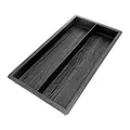 @tec Betonform Schalungsform Gießform für Beton, Gips, Zement Palisade-Diele Holzmuster für Haus und Garten 80x43x4,5 cm