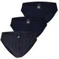 Ceceba Herren Sport 3er Pack Slip, Blau (Navy-red 2550), Large (Herstellergröße: 6) (3erPack)