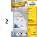 Avery Zweckform 3655 selbstklebende Etiketten 210 x 148 mm Weiß 2 pro Bogen