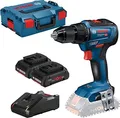 Bosch Professional Akku-Bohrschrauber GSR 18V-55 | 2x 4.0Ah ProCORE Akku | 55Nm | L-BOXX | bürstenlos | Blau