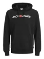 JACK & JONES Herren Jjecorp Logo Sweat Hood Noos 12137054 Kapuzenpullover, Schwarz, XL EU