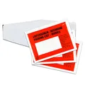 versando 250 Lieferscheintaschen C6 selbstklebend Dokumententaschen Begleitpapiertaschen rot/schwarz bedruckt Lieferschein/Rechnung in Spenderbox