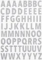 HobbyFun Sticker Buchstaben, (64-tlg), Glitzer 64 Stück