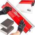 DELPHI Flächenspachtel 80cm/800mm Austauschbare Edelstahlklinge 0,3 Mm Spachtel Werkzeug Für Große Arbeitsbereich Set mit 2x Schleifschwamm