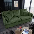 3-Sitzer Sofa HEAVEN - 200cm - dunkelgrün - Samt Pappel - Hussensofa Couch