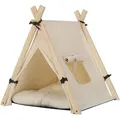 EUGAD Tierhaus, Tipi Hundezelt Katzenzelt 45x55x45cm Kätzchen Chihuahua Weiß weiß 45 cm x 55 cm x 45 cm