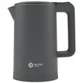 Balter Wasserkocher Edelstahl WK-4, 1,7 Liter, elektrischer Wasserkocher, Doppelwand Design, BPA frei, LED, Teekocher Kompakt, leise, Grau