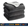 Sherpa Wolldecke 230x270 cm Anthrazit Kuscheldecke