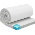 ELONEO, Topper Gel Topper Memory Schaum 90x200, 140x200, 180x200 und mehr 8cm hoch &, 5 cm hoch, Gel, für Hausstauballergiker, schadstoffgeprüft, waschbar 140 cm x 200 cm x 5 cm