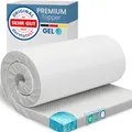 ELONEO Gel Topper 140x200cm, Matratzentopper aus 5 cm hohem Gel-Memory- Schaum, atmungsaktiver 3D-Netz Bezug, Bequeme Matratzenauflage für Bett und Boxspringbett inkl. Eckschlaufen