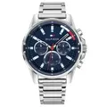 Tommy Hilfiger für Herren. 1791788 Analoguhr Marine Stahl (OSFA), Lässig, Armbänder, Rostfreier Stahl