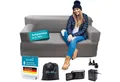 Skandika Luftsofa Easy Air Premium, Aufblasbares Sofa Outdoor, Tragetasche, (Bezug abnehmbar, Maschinenwäsche, Schonprogramm 30 °C, mit Tragetasche), 2 Personen, mit Elektropumpe, USB-C Ladekabel, 200 kg belastbar