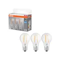 Osram LED Lampe Base Classic Kolbenform E27 klar 6500K kaltweiß, Filament LED, Ersatz für Glühlampe, IP20, quecksilberfrei, stoßfest, 15000 h