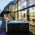 Tronitechnik® Outdoor Whirlpool Spa GALERA außen Badewanne weiß 190cm x 130cm mit Heizung, Hydromassage und Farblichtherapie