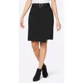 heine A-Linien-Rock Jersey-Rock schwarz 38