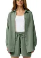 QS Langarmbluse Bluse extra lang, in Crashed-Optik