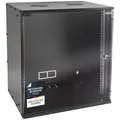 HMF 65712-02 Netzwerkschrank, Serverschrank 19 Zoll | 12 HE | 400 mm Tiefe | Glastür | Schwarz