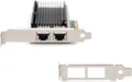 Digitus 10Gbps Dual Port Ethernet Server Adapter - Eingebaut - Kabelgebunden - PCI Express - Ethernet - 10000 Mbit/s - Grün - Silber (DN-10163)