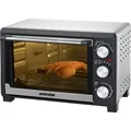 Syntrox Germany Bokabu 18 l Mini Backofen – Kompakter Pizzaofen für leckere Gerichte | 1200 Watt | Ideal für kleine Küchen und Camping - Silber