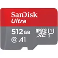 Sandisk Ultra microSDXC 512 GB - Speicherkarte - inkl. Adapter - UHS-I -rot/grau