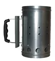 Bambelaa! Grillkohleanzünder Anzündkamin BBQ Grillanzünder Grillkamin Grillstarter Grill Holzkohle Ofen Anzünder Kohlestarter (Silber)
