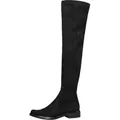 Caprice Damen Stiefel Langschaft Overknee Textil Stretch Absatz Trend 9-25510-41, Größe:37.5 EU, Farbe:Schwarz - Schwarz - 37,5