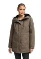 Navahoo Damen Winterjacke (XS-3XL) - 100% Baumwolle Obermaterial, Kapuze mit Kordelzug, Taillierungsband, Warme Jacke Frauen - N038 (S, Stone-Brown)