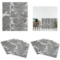 relaxdays Wandpaneel Marmoroptik Wandpaneele im 10er Set, Grau grau