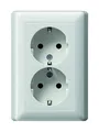 Gira Steckdose 2fach reinweiß glänzend Unterputz horizontal/vertikal... 078003