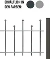 Albers Zaun-Anbauset für Zaunsystem Madrid, Höhe 98,5 cm, Länge 2 m, anthrazit-metallic, zum Einbetonieren