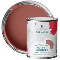 MissPompadour Holzlack Rot mit Himbeere - seidenmatte Holzfarbe Innen & Außen 1L, hochdeckender Lack ohne Schleifen - für Holz, Metall, Kunststoff rot