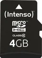 Intenso 4 GB microSD Karte Class 10 inkl. SD-Adapter