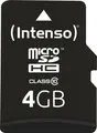 SD MicroSD Card 4GB Intenso Class10 inkl. SD Adapter