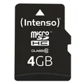 Intenso Speicherkarte microSDHC Card 4GB C10
