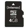 Intenso microSD 4GB Class 10 Speicherkarte inkl. SD-Adapter Datenspeicher