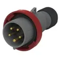 Amphenol 16 Ampere CEE Steckverbinder 5-polig (3P+N+PE) Stift, Kodierung 6h rot 200/346V bis 240/415V Frequenz 50 und