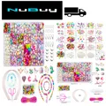 Perlen zum Auffädeln Kinder Schmuckset 24 Farben DIY Armbandset
