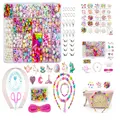 Perlen zum Auffädeln Kinder Schmuckset 24 Farben DIY Armbandset
