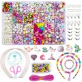 Perlen zum auffädeln Kinder Schmuck Schnurset DIY Freundschaftsarmbänder